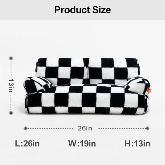 Mewoofun Pet Couch Bed 26x19 Washable Cat Bed for Dogs
