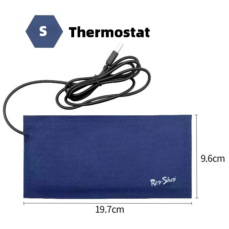 Electric Thermostat Waterproof Terrarium Warmer With USB Plug Reptile Heating Pad 7.5W 5W 3.5W Seedling Controller 1.25 M Long