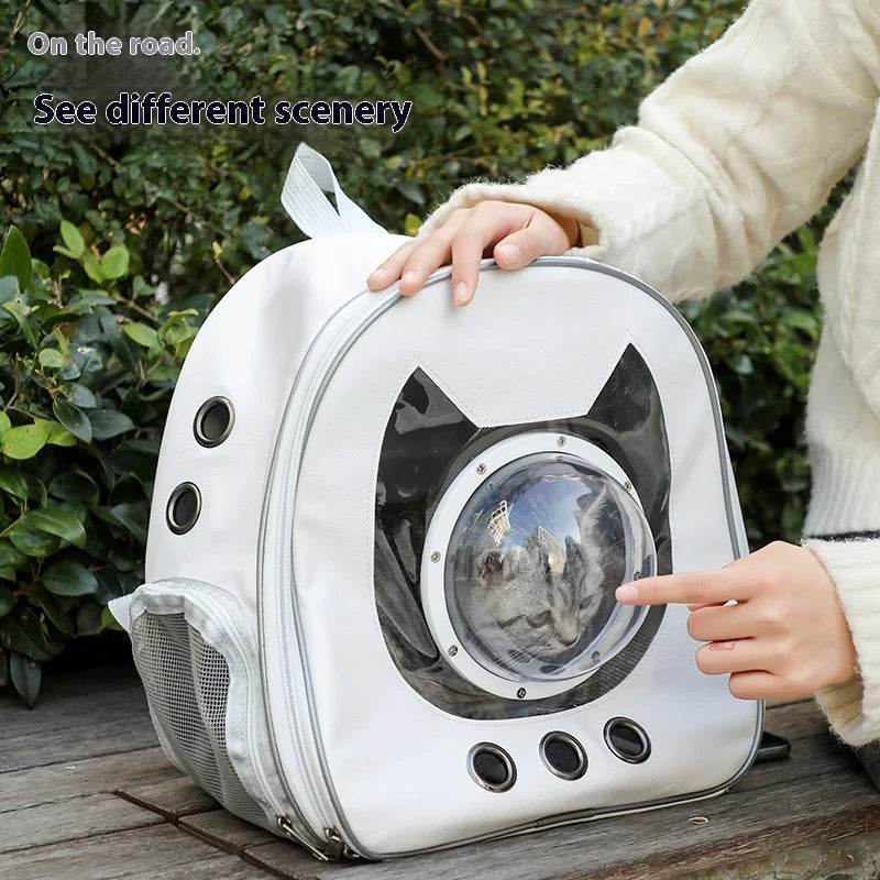 Space Capsule Pet Backpack 360 View Breathable Mesh Carrier