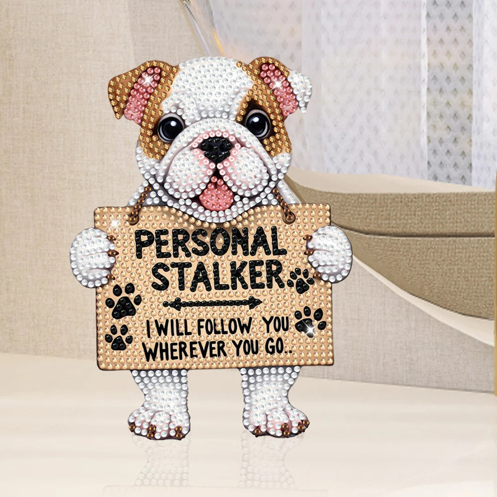 Acrylic Shaking Head German Shepherd 5D Diamond Painting Tabletop DIY Decor Kit