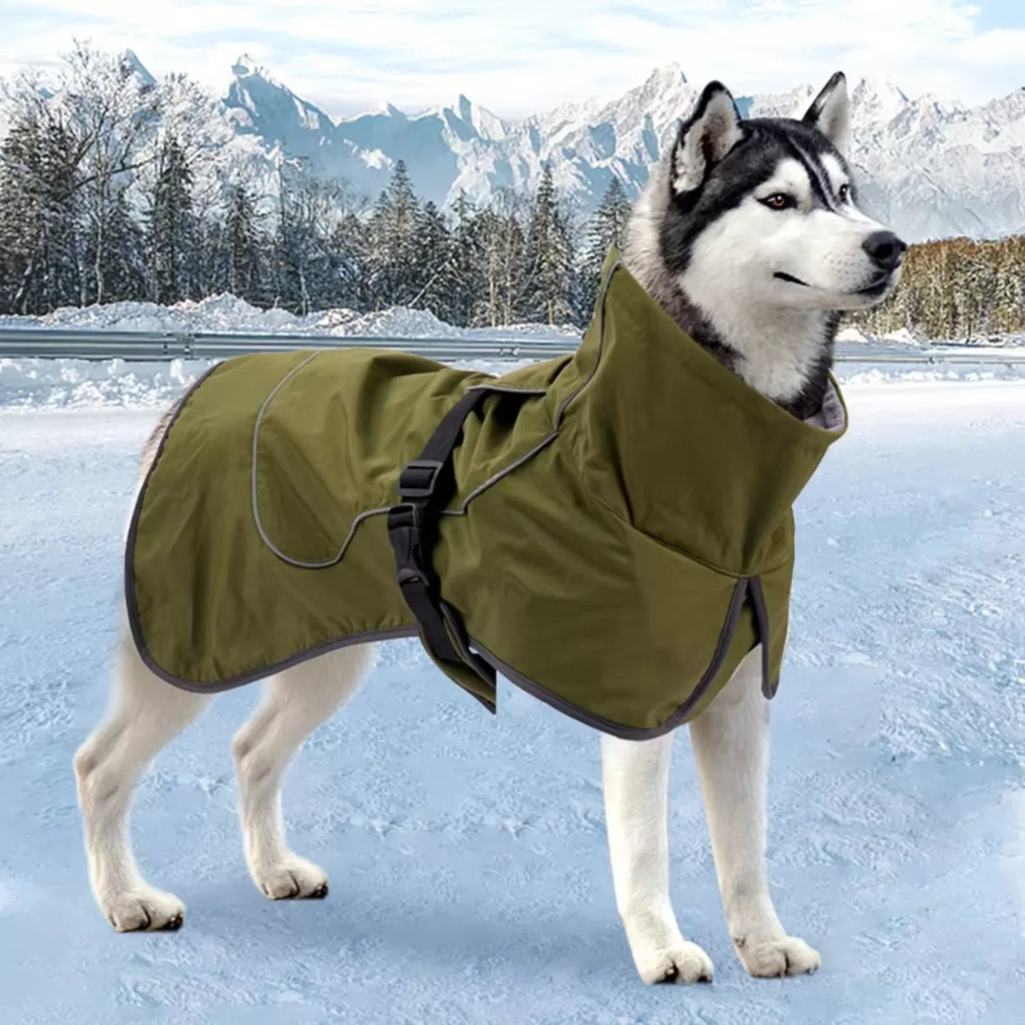 Windproof Dog Raincoat Winter Jacket Warm Coat For Pets