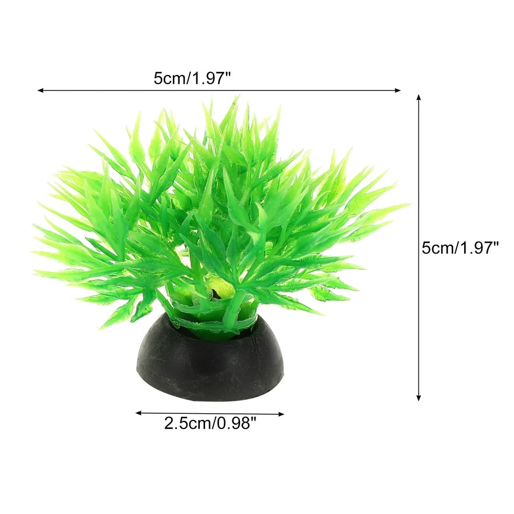 20 Pieces Artificial Aquarium Plants Plastic Fish Tank Decor Easy Maintenance Non Fading Washable Hiding Places