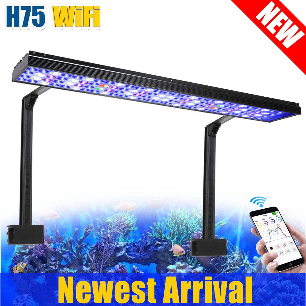 PopBloom Aquarium LED Lighting Full Spectrum for 80 to 100 cm Reef Tank SPS LPS