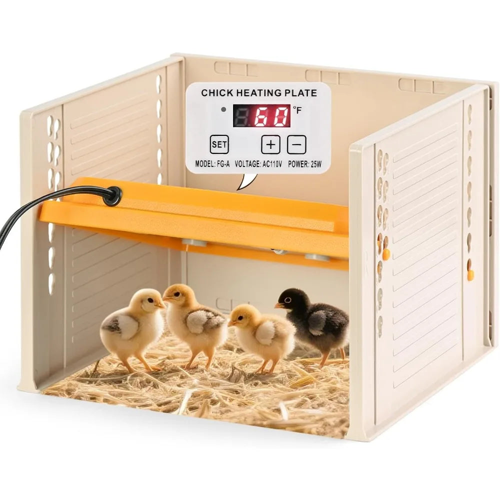 Brooder Plate For Chicks 25W Heat Plate With Temperature Control Adjustable Height And Angle For Baby Chicken Poultry Duck