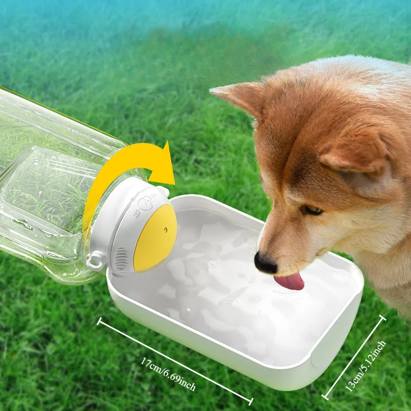 Cats and Dogs Drinking Water Feeding Kettle Large Capacity Integrated Pet Supplies 1L Water 300ml Grain