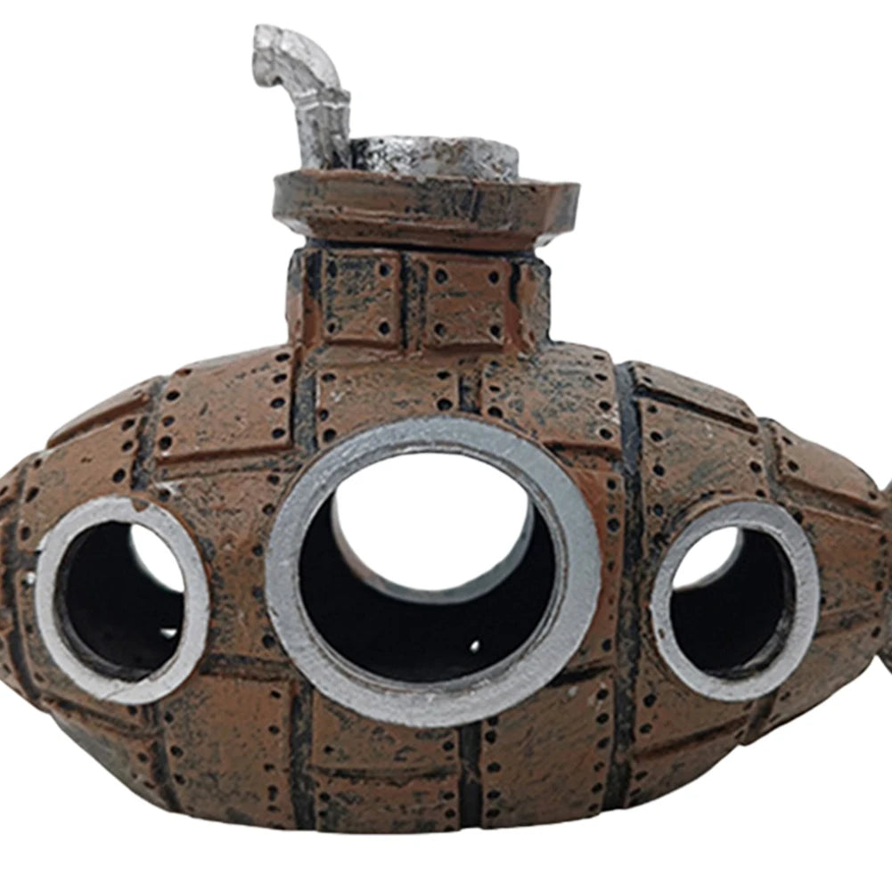Aquarium Submarine Ornament Submarine Wreck Decoration Fish Tank Landscaping