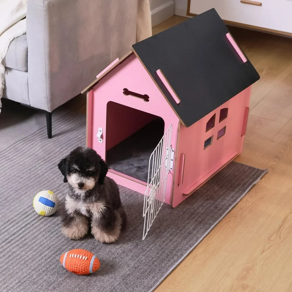Dog House Indoor for Small Dogs or Cats Cozy Wooden Design Small Indoor Bed House