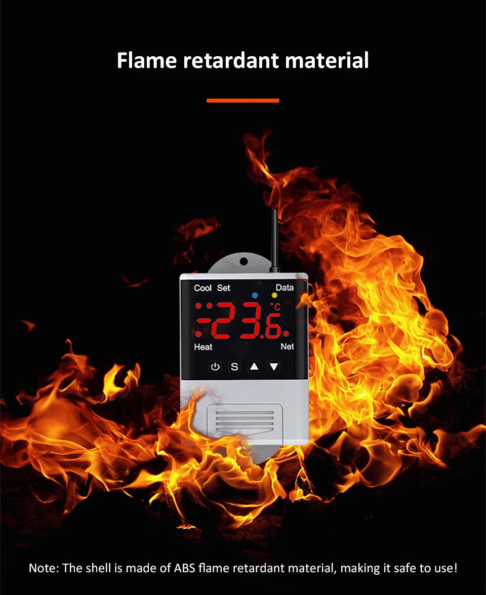 Smart Thermostat AC110~230V WiFi Digit Temperature Controller -40-99℃ Heating Cooling Thermostat forReptile/Incubator/Greenhouse