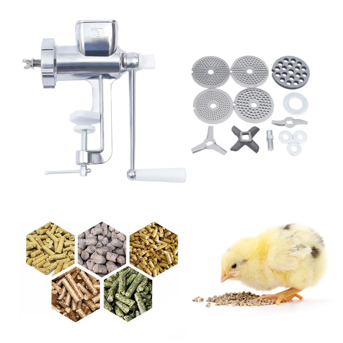 Manual Animal Feed Granulator Household Feed Pellet Machine Pet Feedstuff Maker Food Processing Tool