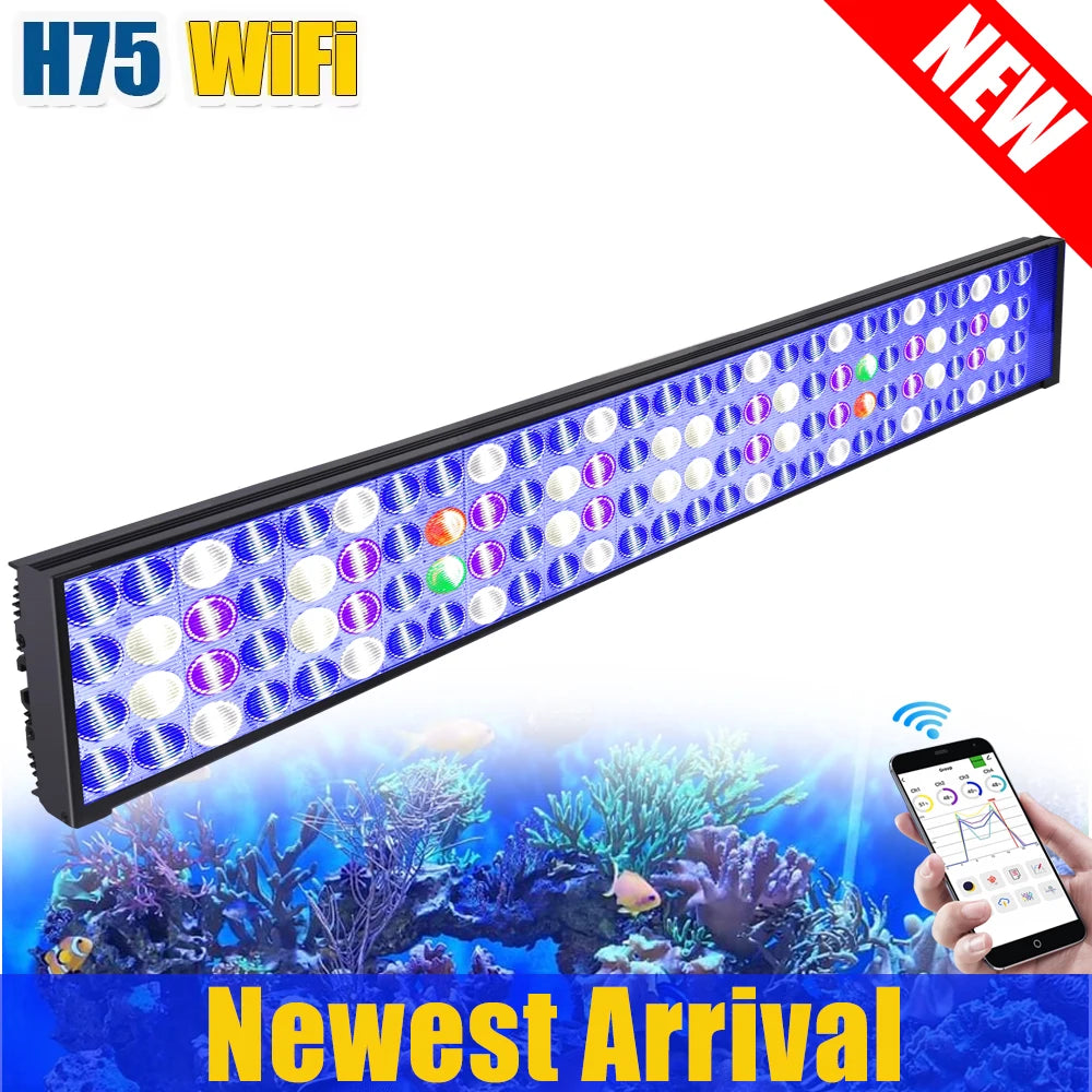 PopBloom Aquarium LED Lighting Full Spectrum for 80 to 100 cm Reef Tank SPS LPS