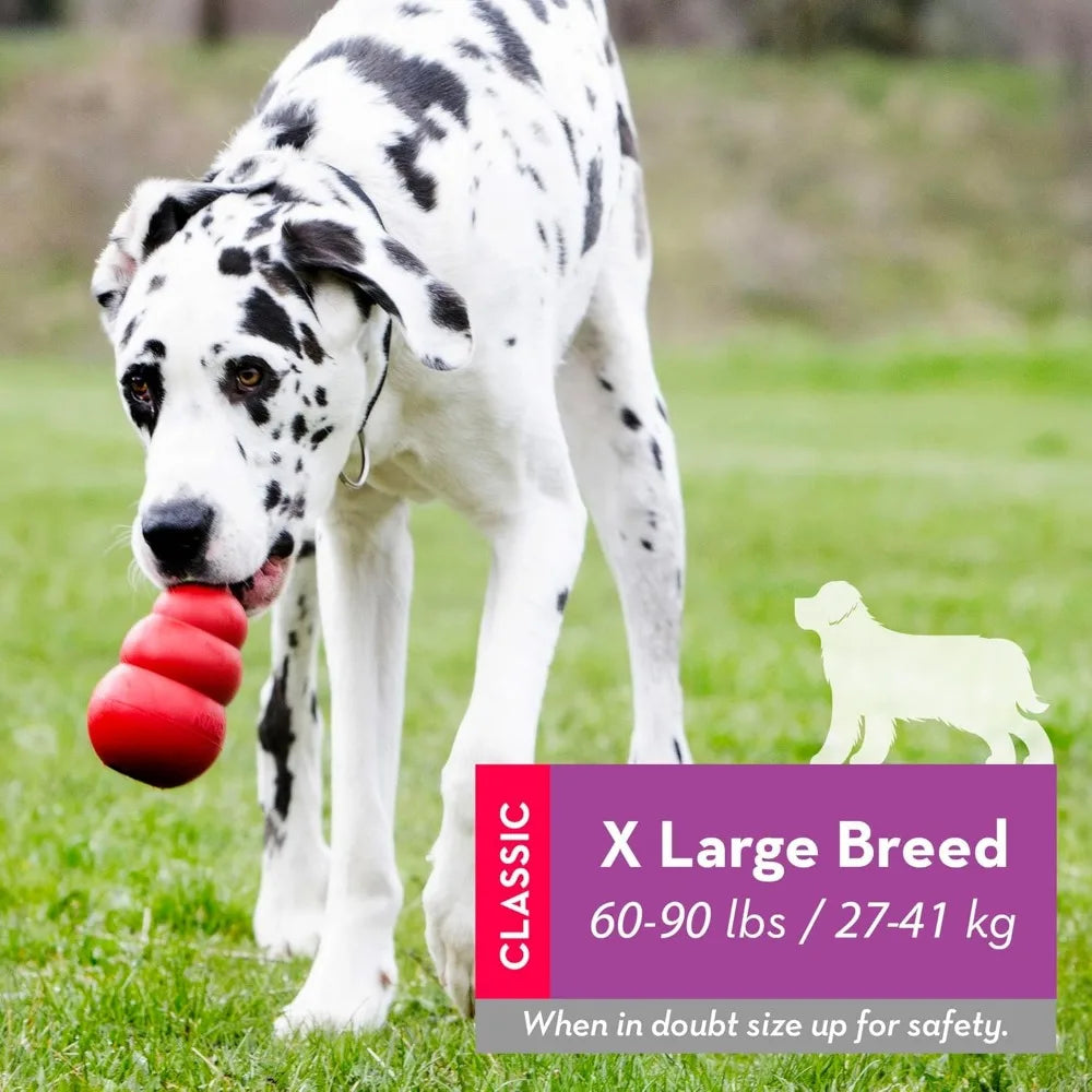 KONG Classic Dog Toy and Enhanced Ziggies Treats Combo Pack