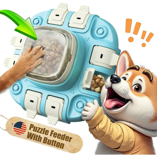 Dog Puzzle Toy Two Level Treat Puzzle for Brain Training