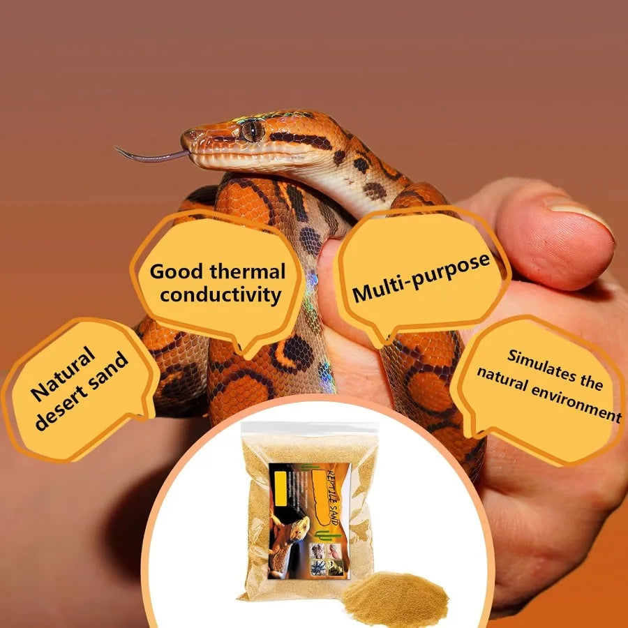 Yellow Reptile Sand Substrate For Bearded Dragons Lizards Snakes Geckos