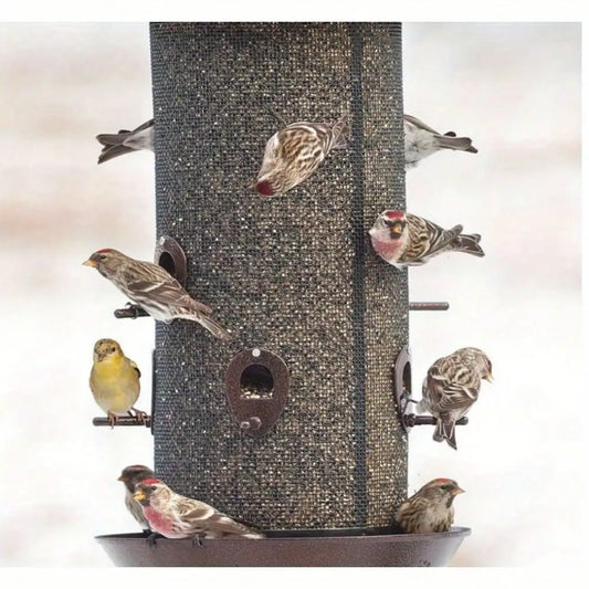 Giant Combination Screen Bird Feeder 10 Pound Capacity Built In Drain Screw Cap Design Easy To Fill Suitable For Bird Lovers