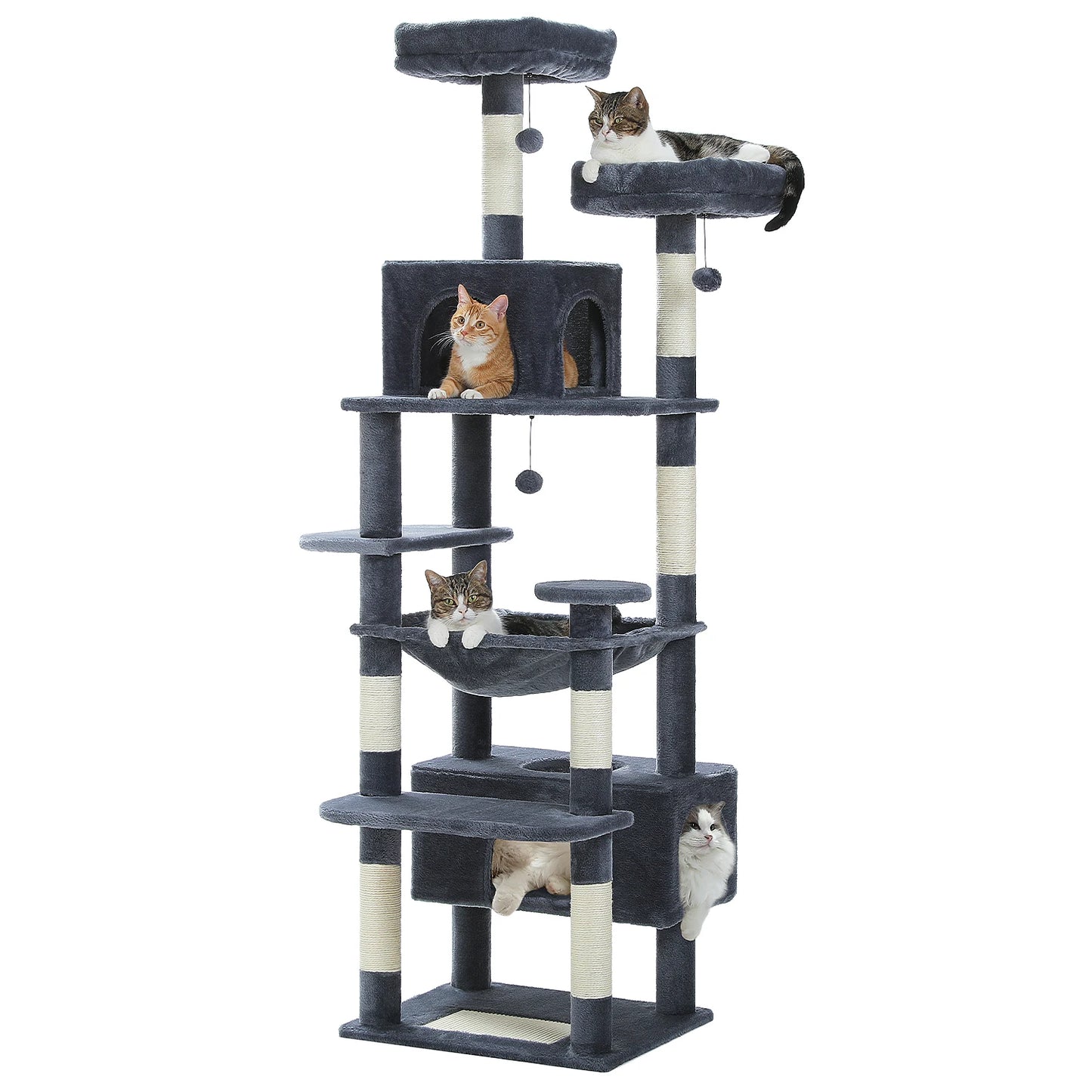 184cm Large Cat Tree For Indoor Cats With Scratching Posts