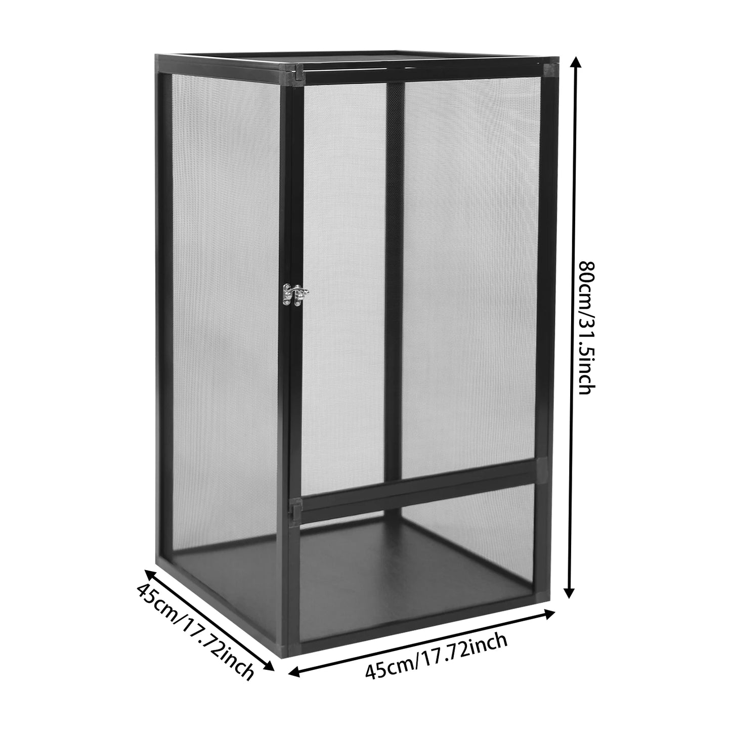 Freestanding Reptile Feeding Box Micro Habitat Enclosure for Chameleons, Lizards, Insects, Snakes