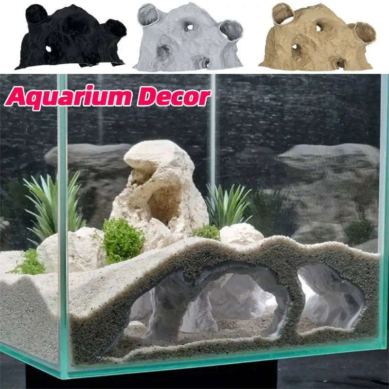3D Printed Aquarium Cave Decoration Underground Tunnel for Fish Tank PLA