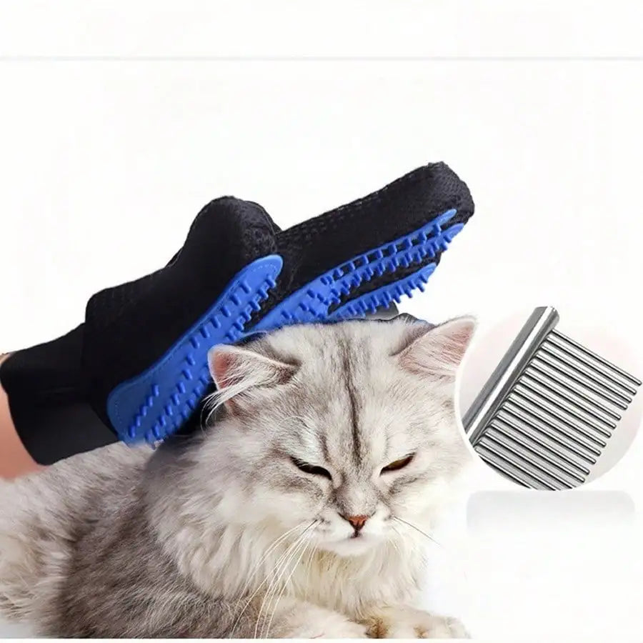 Pet Grooming Gloves For Cats And Dogs Deshedding Bathing Massage Mitt For Gentle Hair Removal