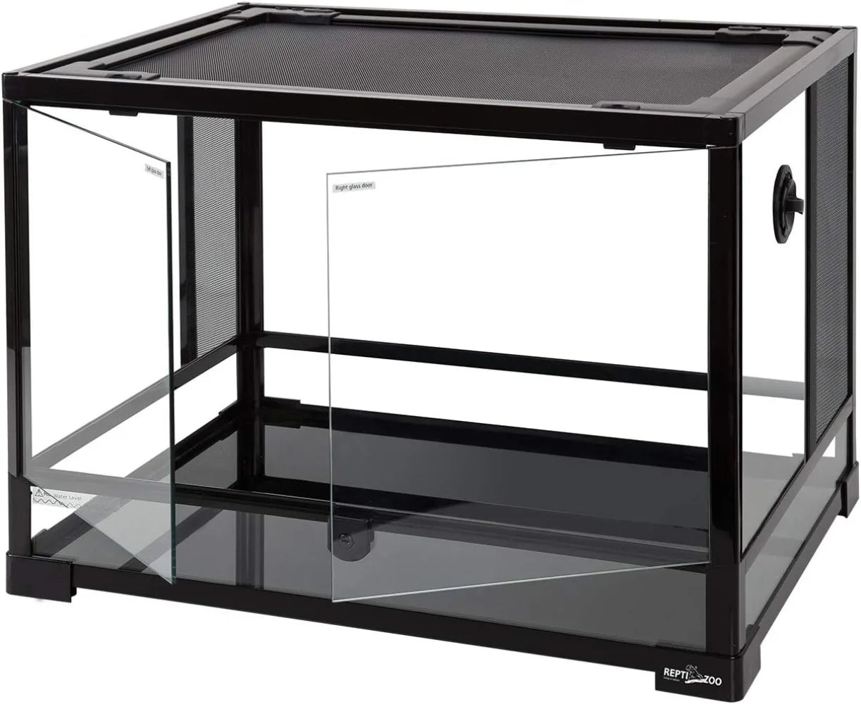 Large 34 Gallon Reptile Glass Tank with Double Hinge Door
