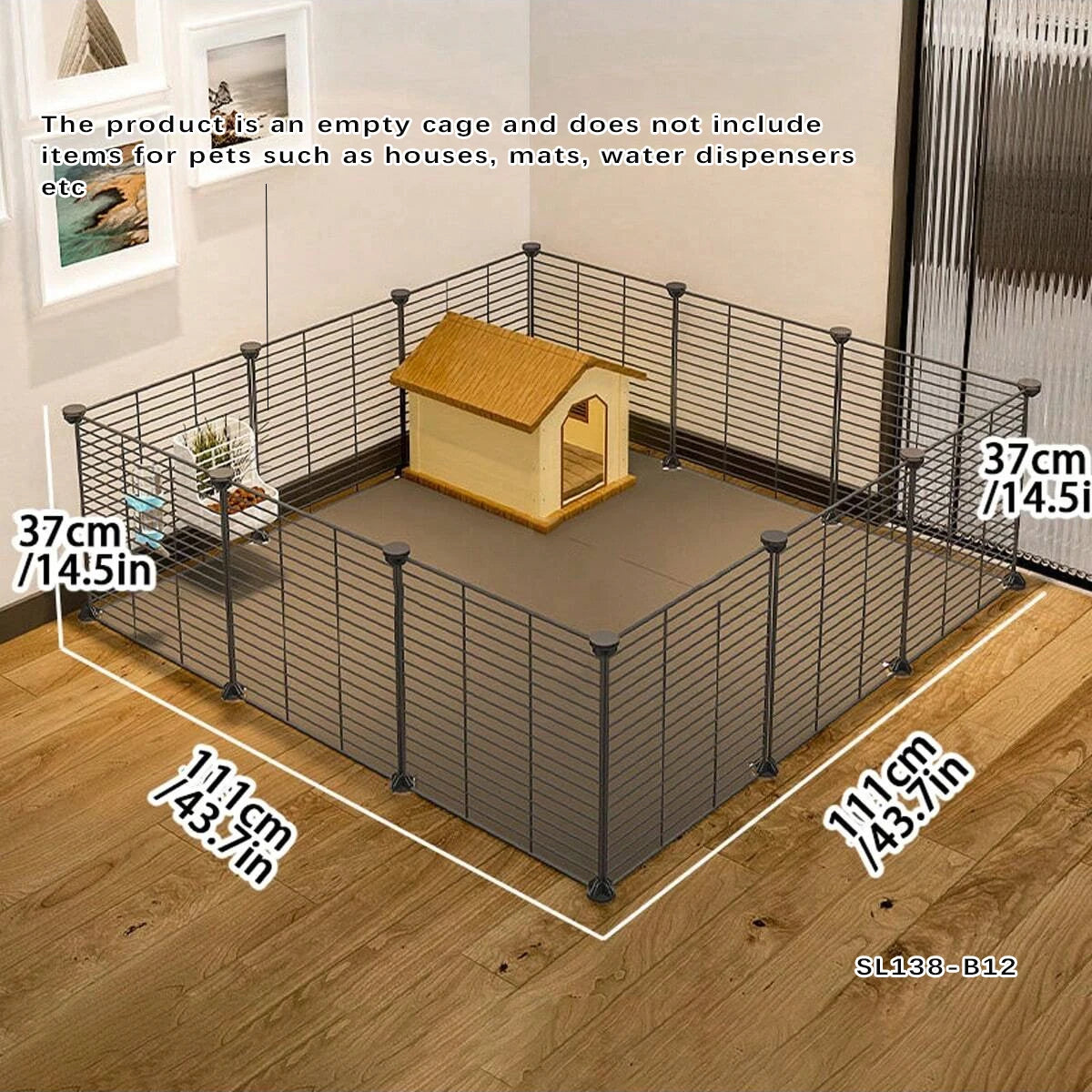 Guinea Pig Playpen, Home Landscaping Rabbit Cage, Pet Supplies Small Villa Style Pet Nest