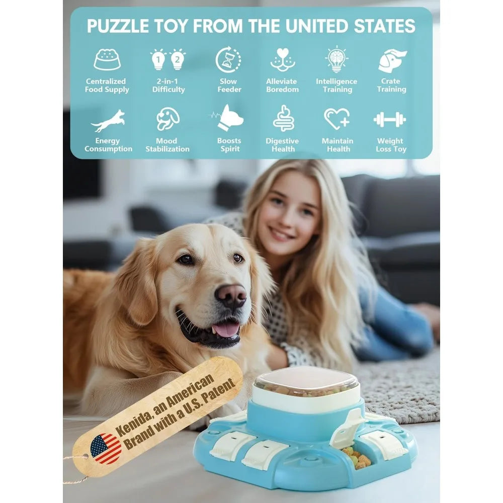 Dog Puzzle Toy Two Level Treat Puzzle for Brain Training