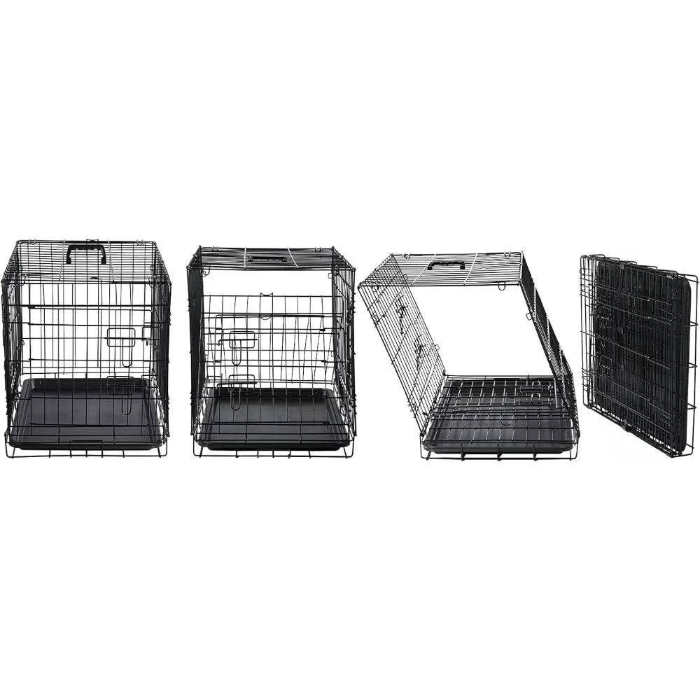 Dog Crates Kit for Small Dogs Indoor with Dog Crate Cover Double Door Dog Kennels and Houses for Puppies and Cats