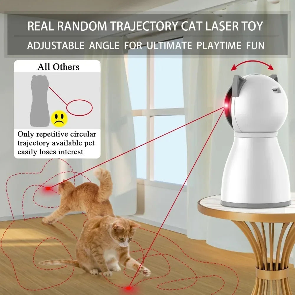 Laser Cat Toys for Indoor Cats Real Random Trajectory Motion Activated Rechargeable Automatic Toy