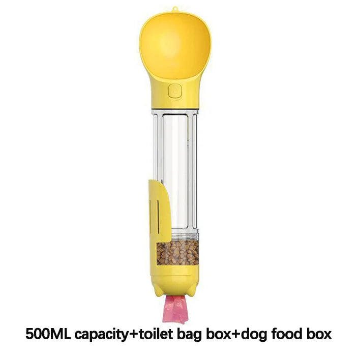 Pet Companion Water Cup Multifunctional Toilet Shovel Garbage Bag Portable Water Bottle Dog Supplies Water Dispenser