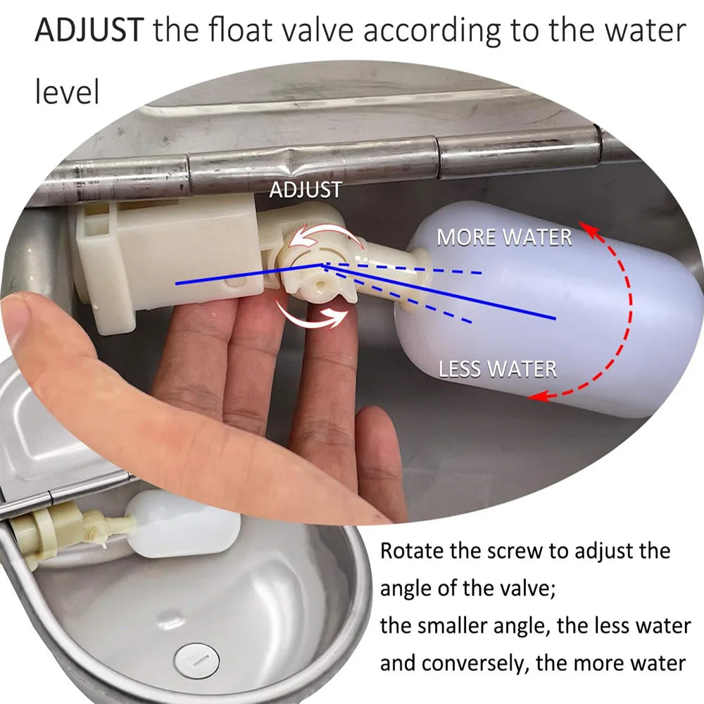 Automatic Water Dispenser for Dogs Stainless Steel Drinking Bowl for Farm Livestock Cattle Horses Goats and Sheep Auto Filling