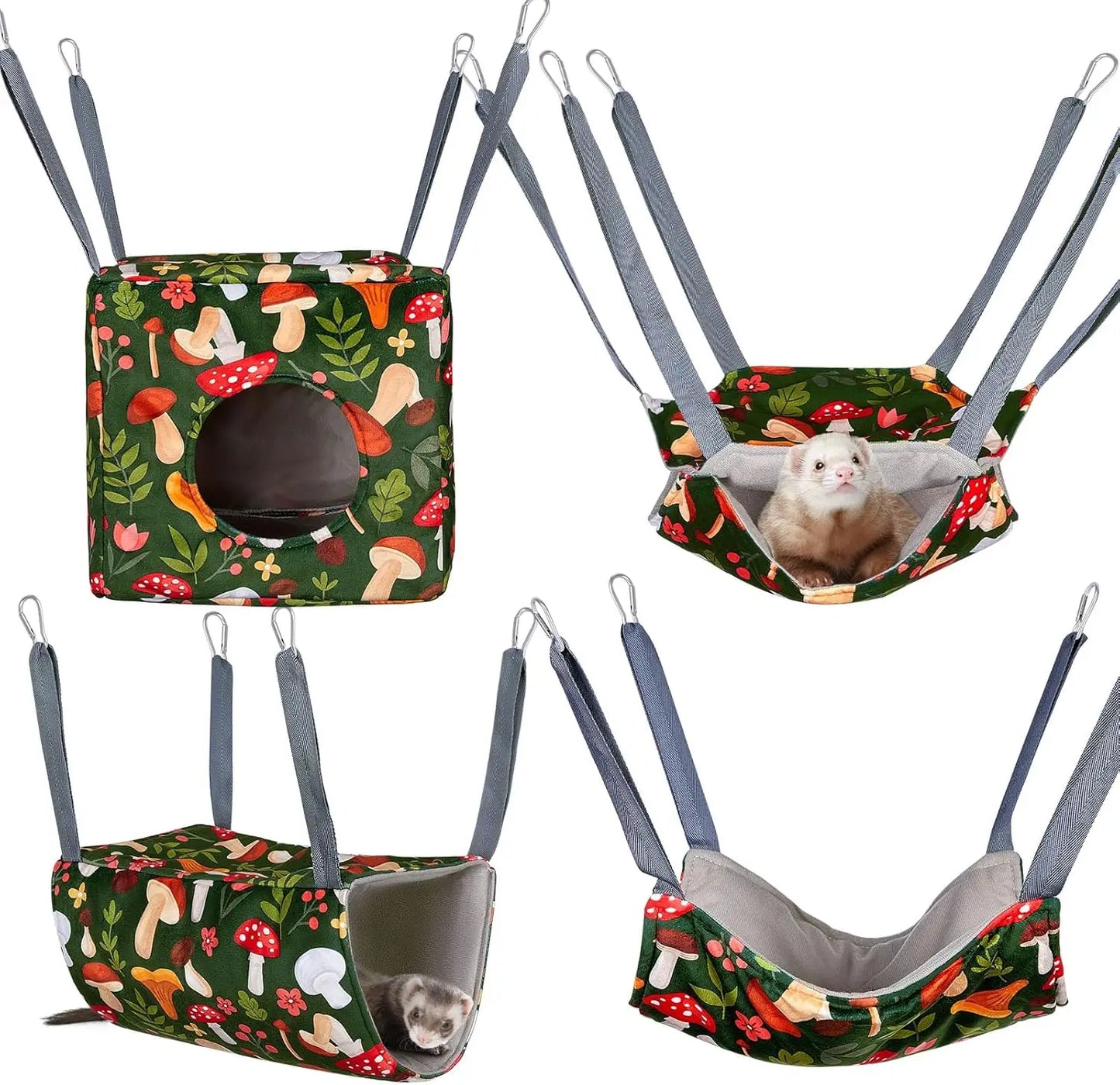 4 Pack Ferret Hammocks Washable Soft Cage Accessories For Rats Guinea Pigs Sugar Gliders And Small Pets