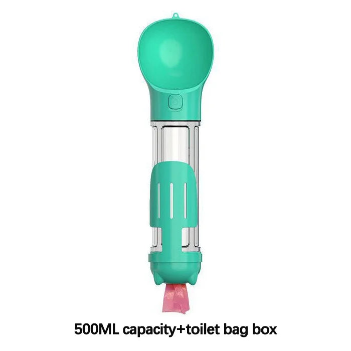 Pet Companion Water Cup Multifunctional Toilet Shovel Garbage Bag Portable Water Bottle Dog Supplies Water Dispenser