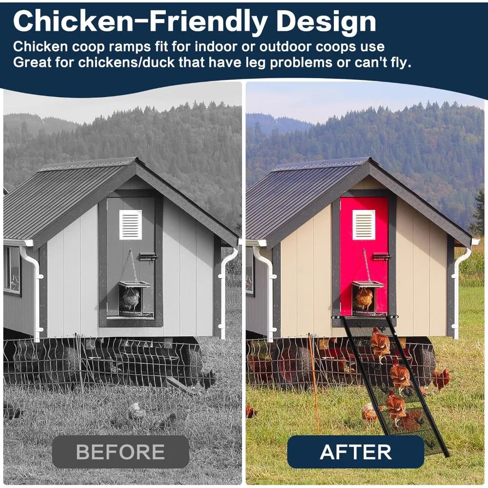 Adjustable Chicken Coop Ramp And Ladder For Henhouse Supports 80 Pounds Stainless Steel Indoor Outdoor