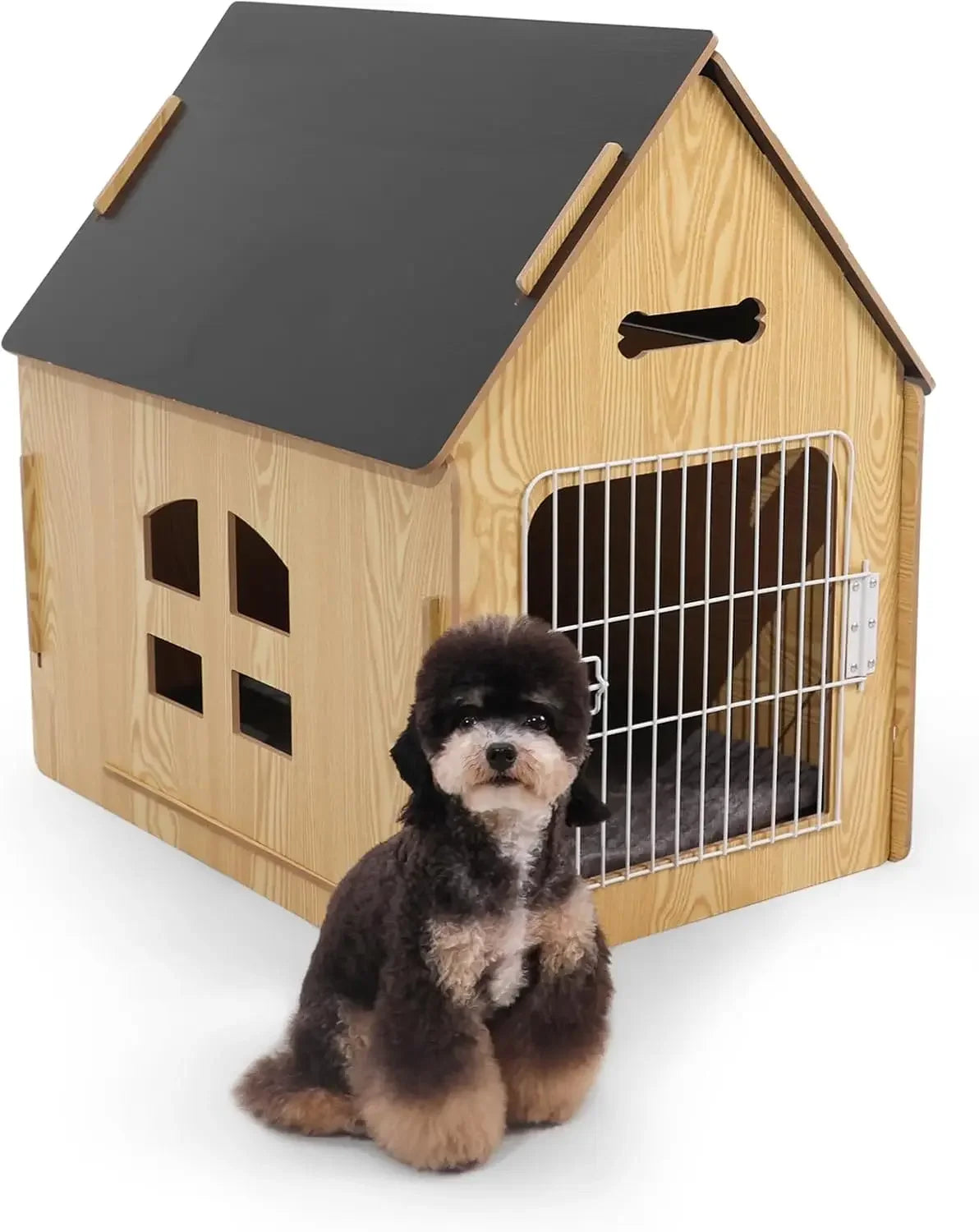 Dog House Indoor for Small Dogs or Cats Cozy Wooden Design Small Indoor Bed House