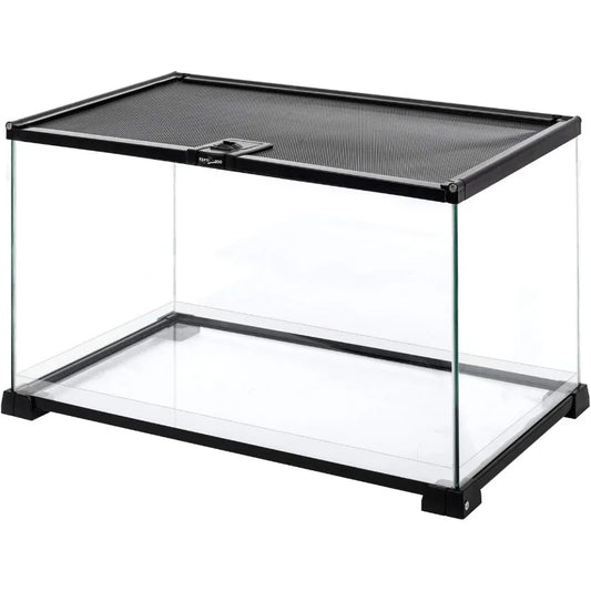 Full Glass 15 Gallon Reptile Tank with Top Screen Ventilation