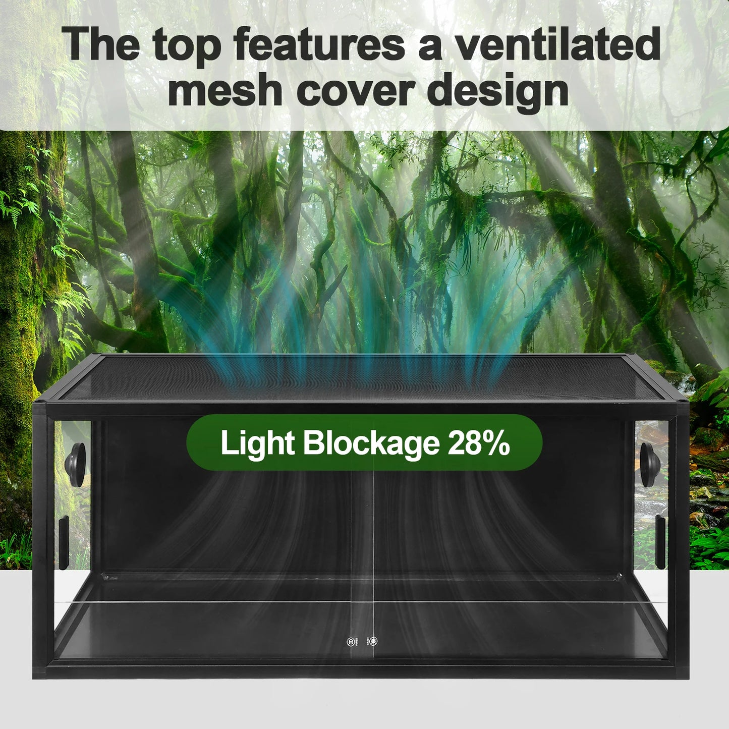 Front Opening Climbing Pet Tank For Reptiles With Ventilation Gecko Ecological Habitat Gift For Pet