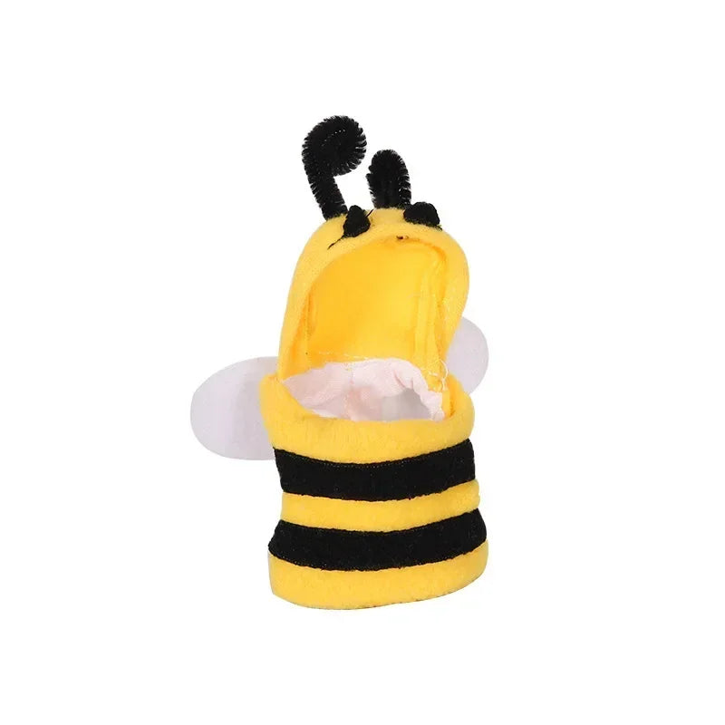 Funny Bee Shaped Bird Clothes Flying Suit Parrot Parakeet Cockatiel Costume Hat