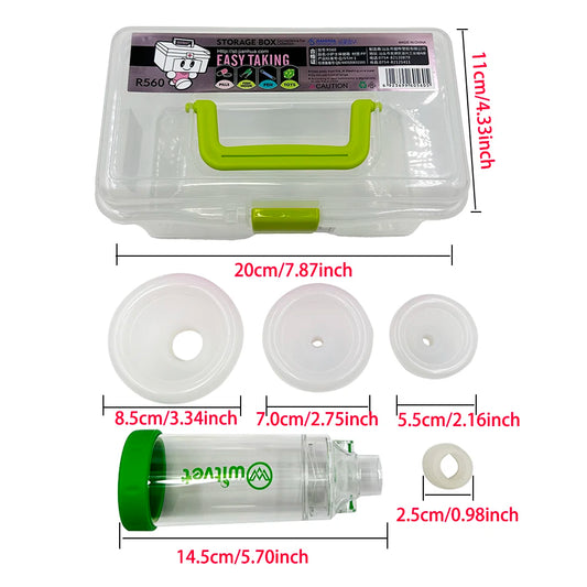 New Pet Feline Cat Dog Aerosol Chamber Tank Spacer Assist Inhalation Pump Nebulizer