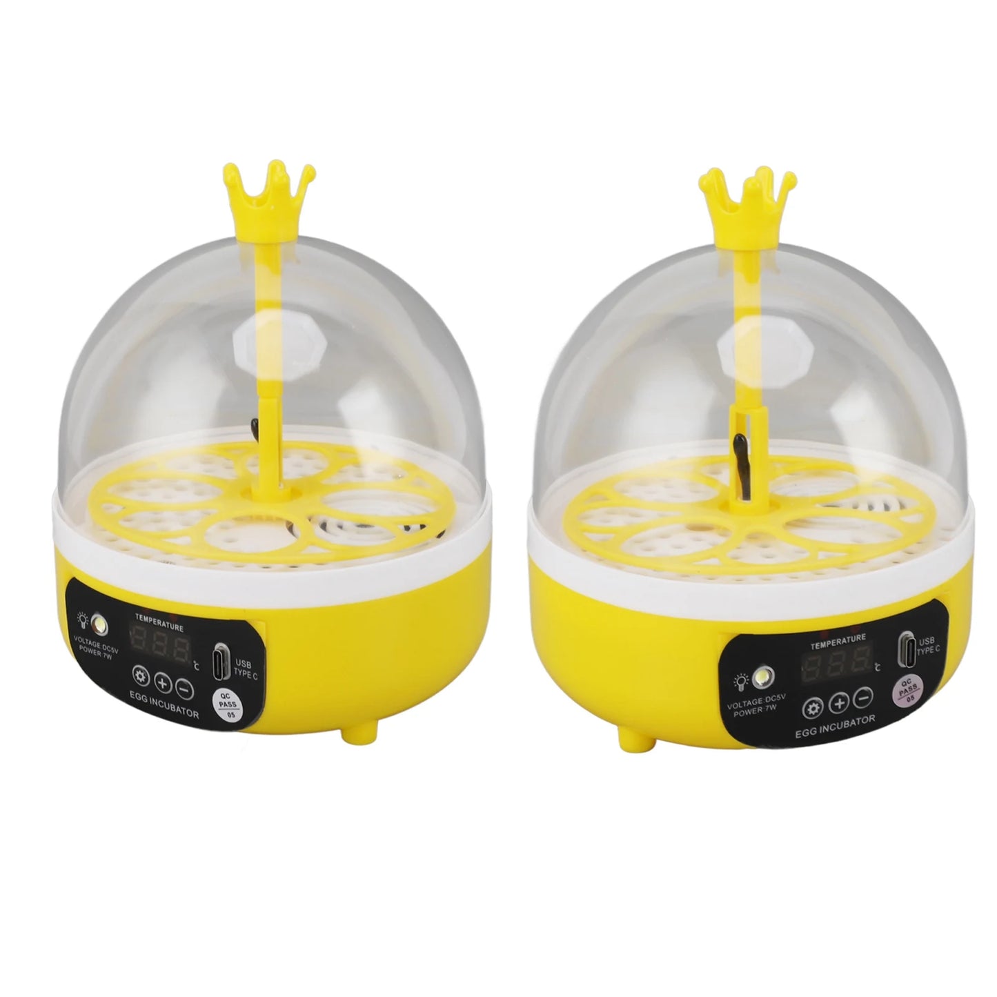 Mini Egg Incubator for Home Automatic Temperature Humidity Control 4 Eggs Candler Poultry Hatching Machine for Chickens Ducks Pi