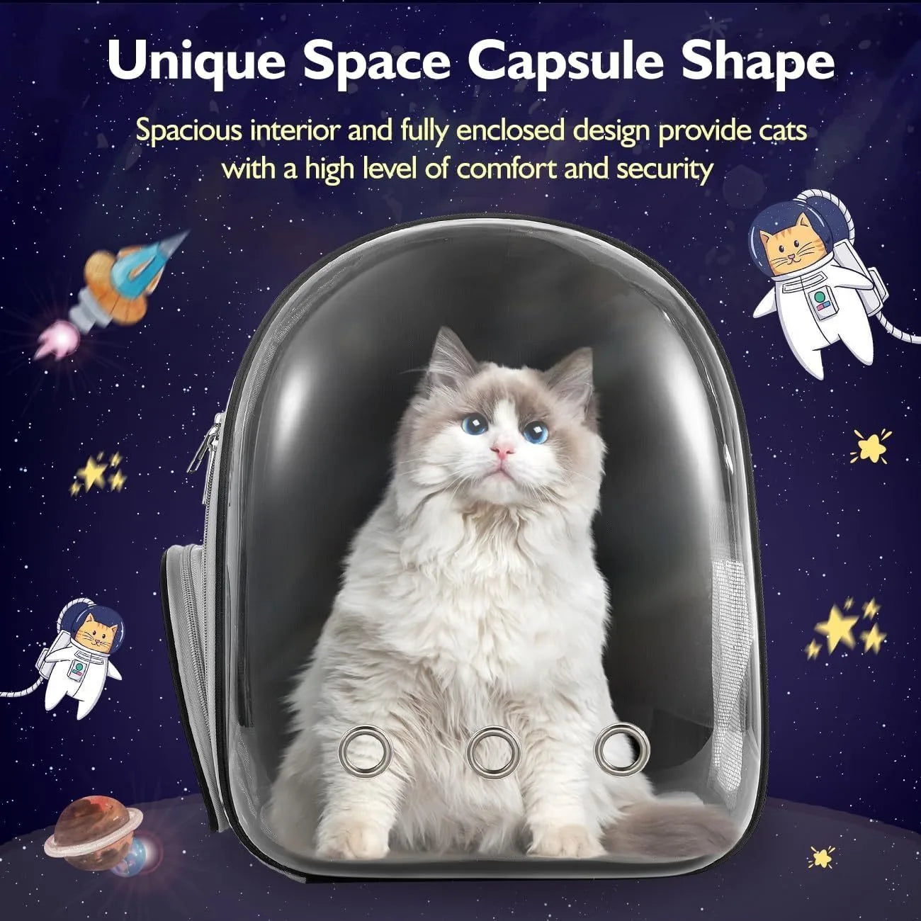 Backpack Carrier Bubble Carrying Bag for Small Dogs Cats