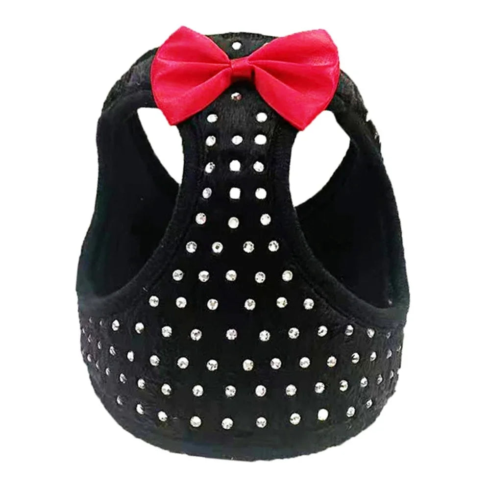 Bowknot Dog Cat Vest Harness Chest Rope Set Adjustable Leash