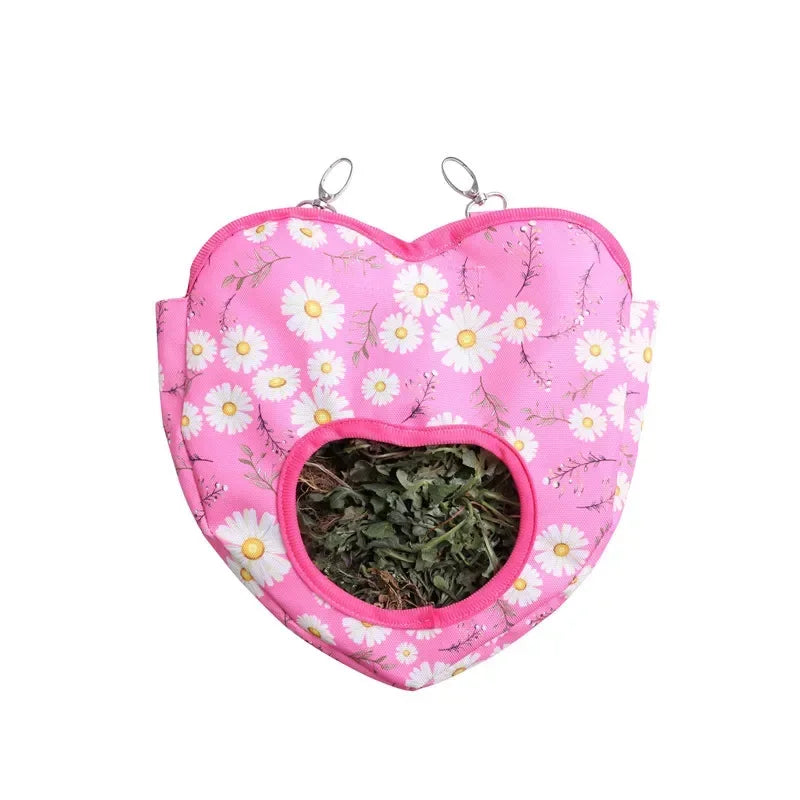 Rabbit Hay Feeding Bag Small Pet Hay Bag Dutch Pig Dragon Cat Hanging High Capacity Feed Bag Pet Products