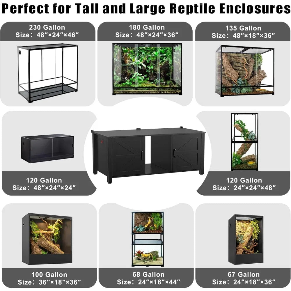 48x24 Reptile Tank Stand For 120 To 230 Gallons Enclosures