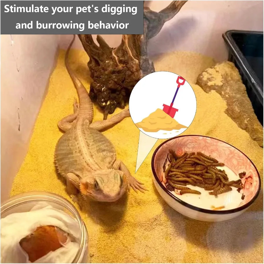 Yellow Reptile Sand Substrate For Bearded Dragons Lizards Snakes Geckos