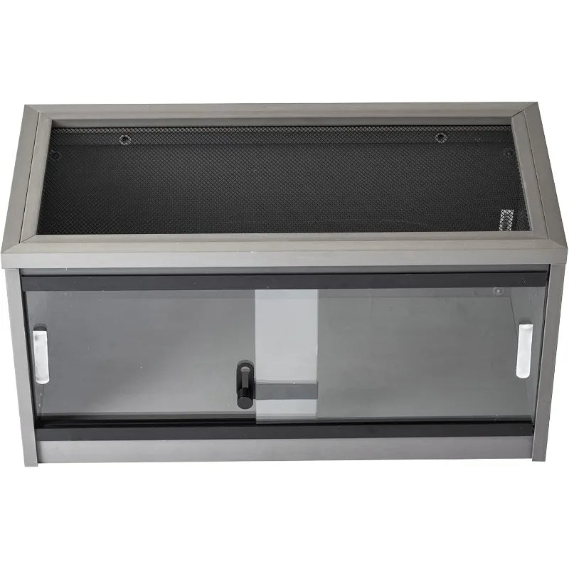 Pet ECOFLEX 24 Inch Small Mojave Reptile Habitat Enclosure Lounge Grey