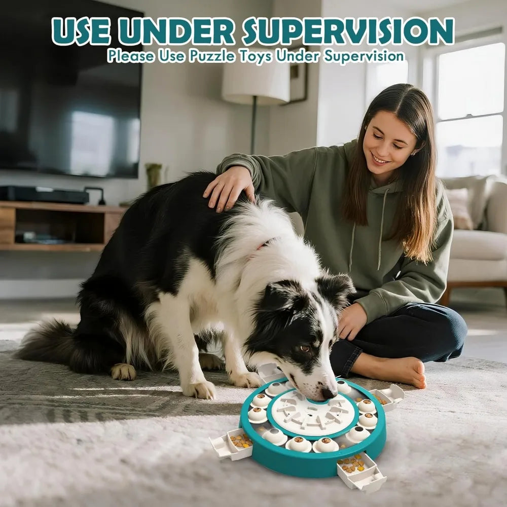 Dog Puzzle Toy Adjustable Difficulty Level Three In One Plastic For Indoor Mental Stimulation Training