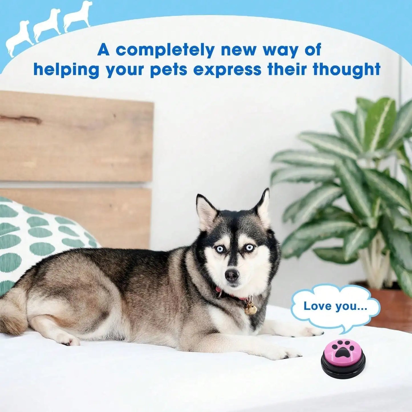 Easy Recording Button Fun and Multifunctional Dog Button Intelligent Recording Buzzer for Canine Training