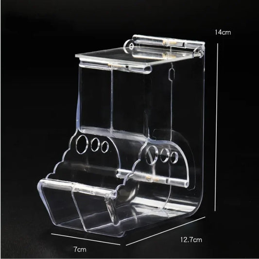 Hamster Rabbit Food Dispenser Feeder Clear Automatic Plastic Pet Feeder For Hamsters And Guinea Pigs Food Bowl Container