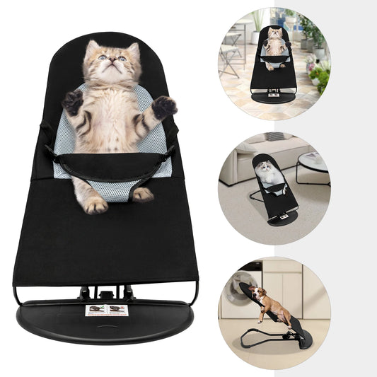 Black Pet Rocking Chair Foldable Rack For Pets Under 33.07 Lb