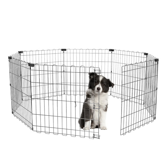 Foldable Metal Dog Playpen for Indoor Outdoor Easy Assembly