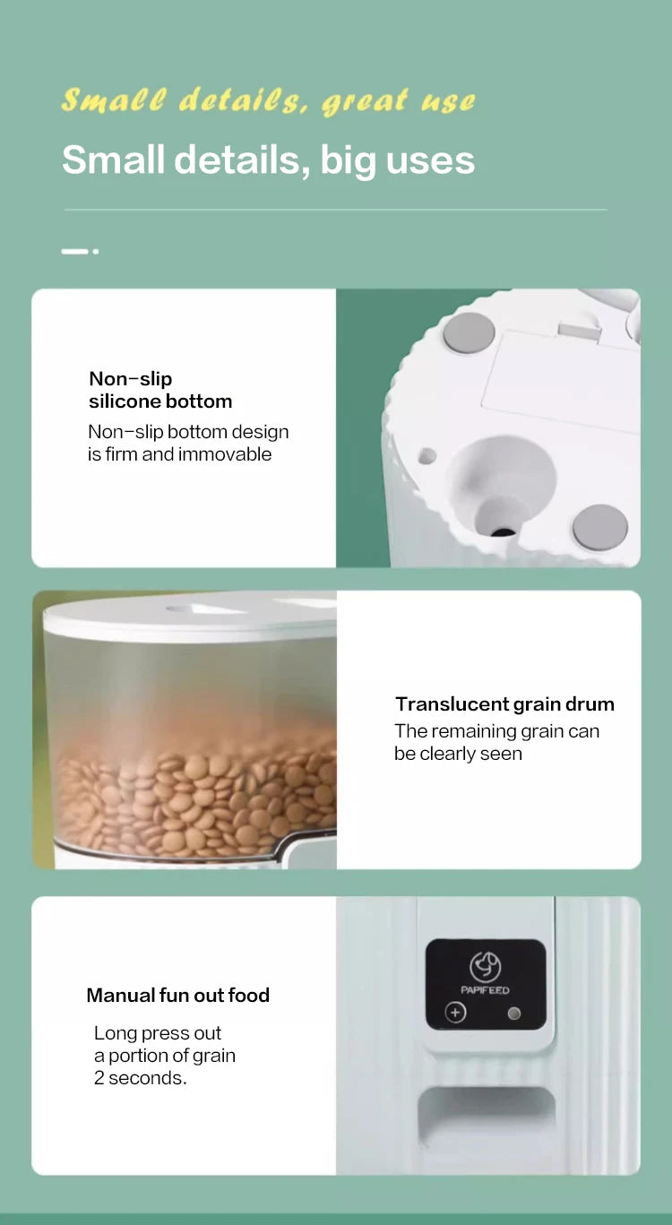 PAPIFEED Cat Automatic Feeder Dog Fixed Feeding Machine
